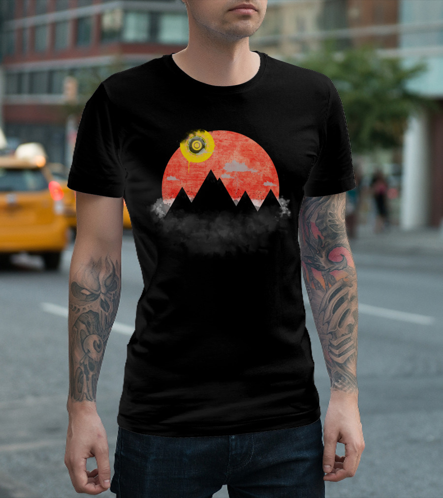 Mountain Deep Sun Over Peaks and Clouds T-Shirt