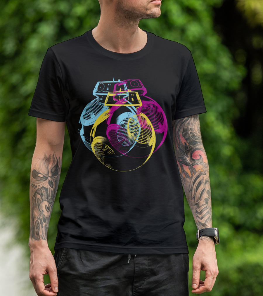 Pop Art BB-8 Star Wars Droid Multicolor T-Shirt
