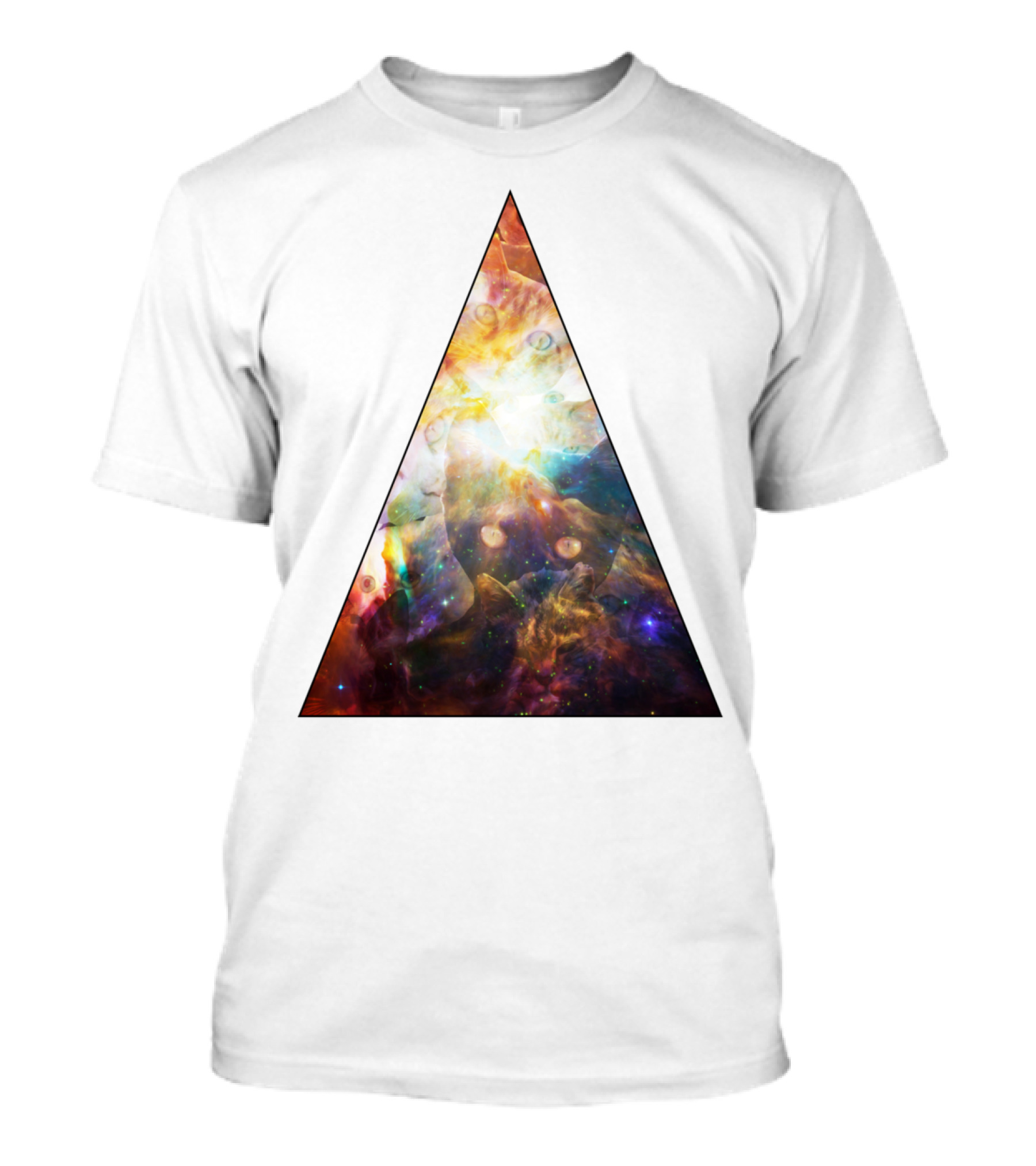 Kitty Galaxy Cosmic Triangle T-Shirt