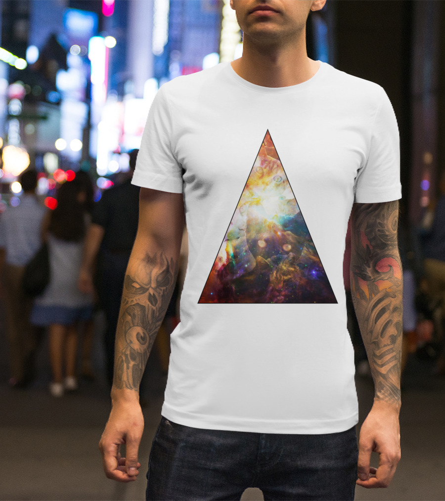 Kitty Galaxy Cosmic Triangle T-Shirt