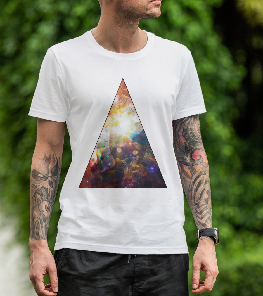 Kitty Galaxy Cosmic Triangle T-Shirt