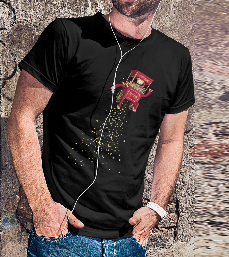 Pop Corn Machine With Starry Trail T-Shirt