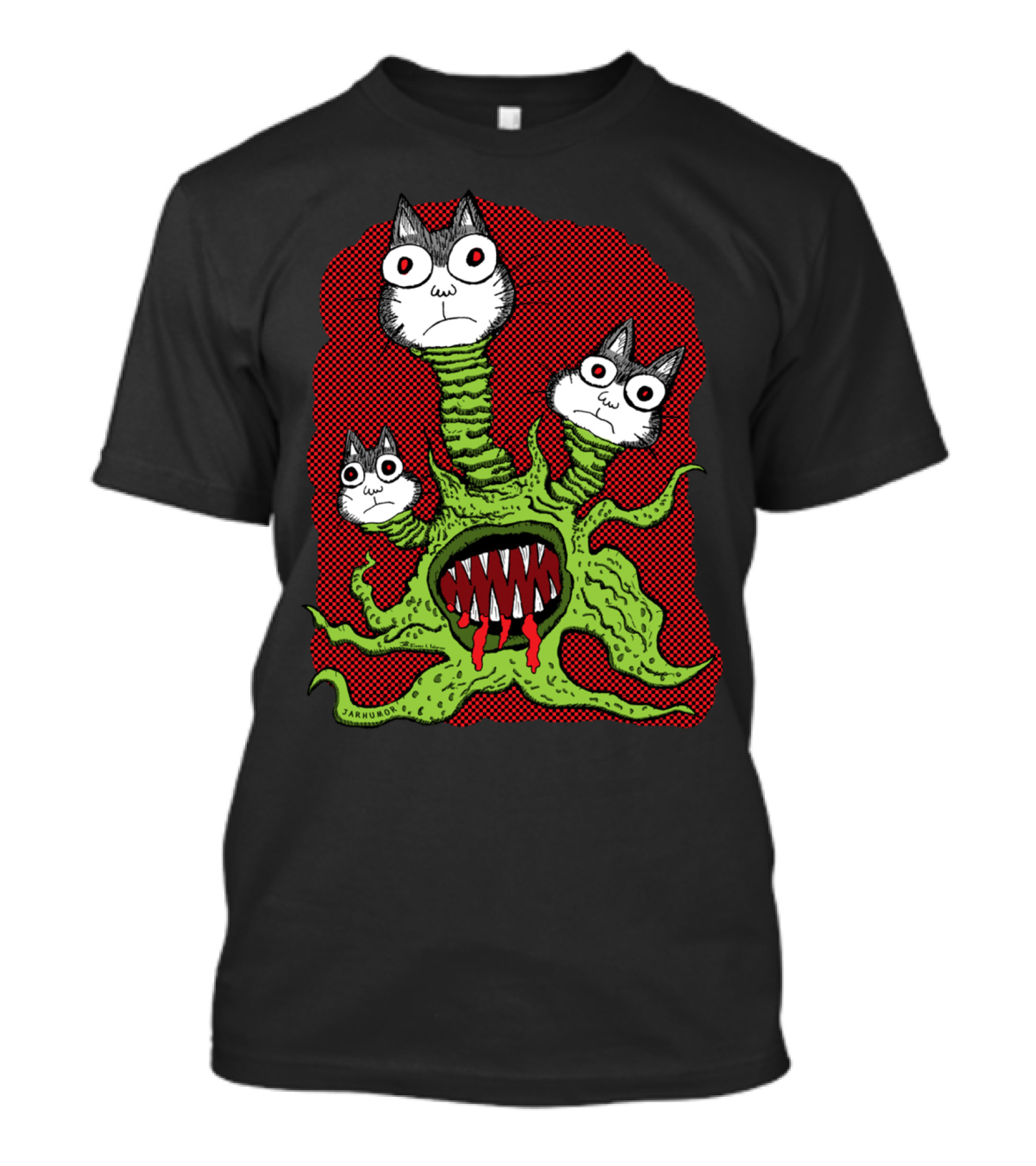 Kitty Monster Jakemon Red-Eyed Creature With Tentacles T-Shirt