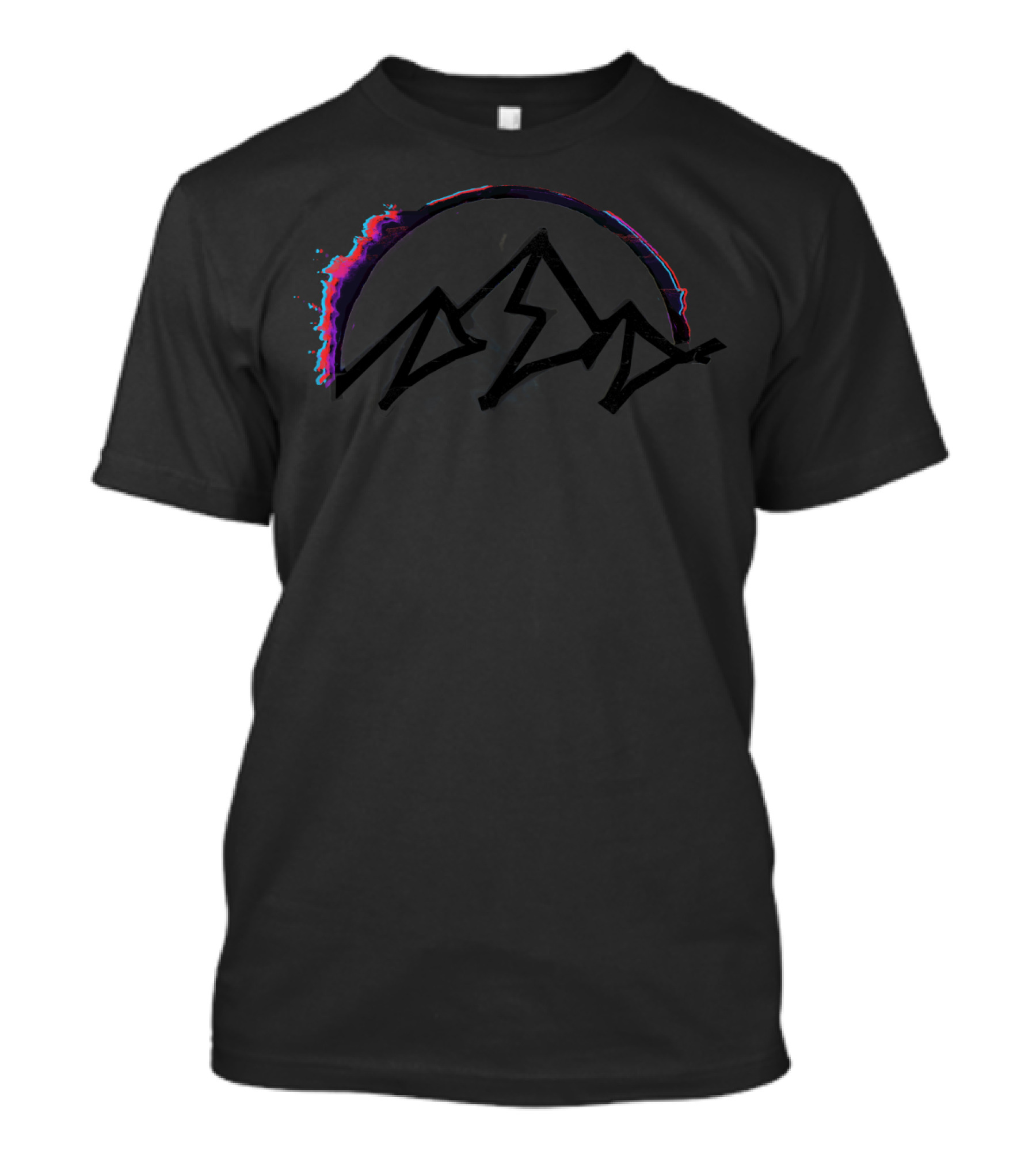 Mountain Sketch Logo Splash Retro Wave Elements T-Shirt
