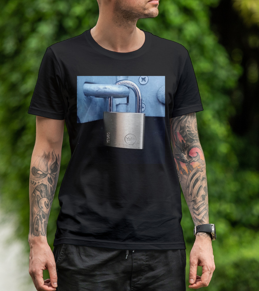 Yale Hardened Lock Padlock Security T-Shirt