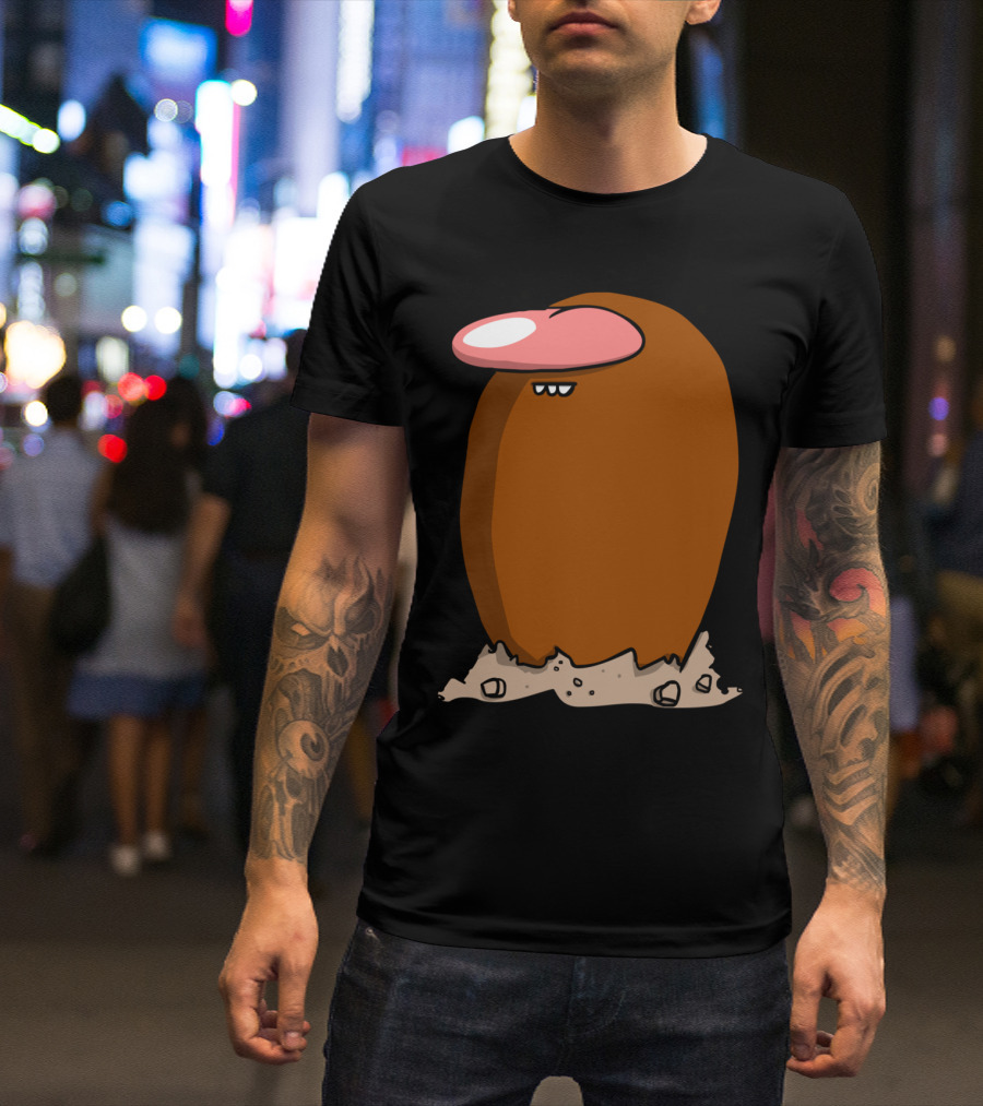 Diglett Pop Culture Icon Brown Creature Earthy Charm T-Shirt