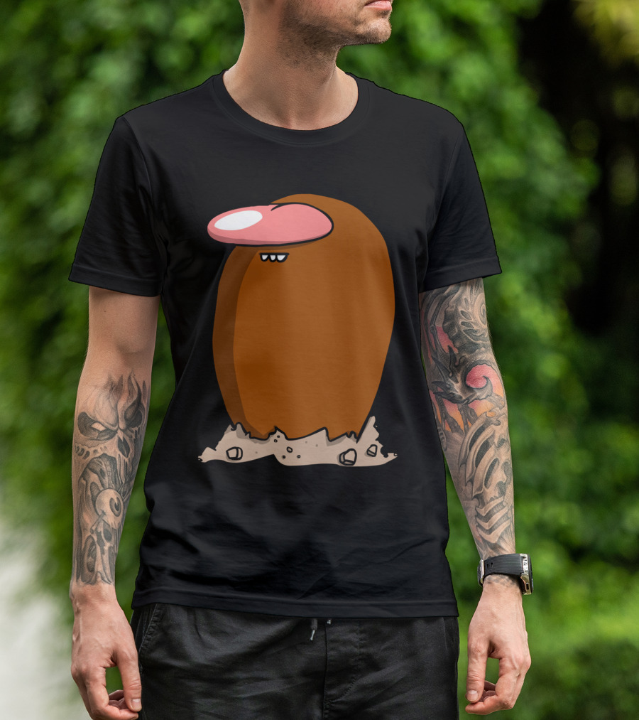 Diglett Pop Culture Icon Brown Creature Earthy Charm T-Shirt