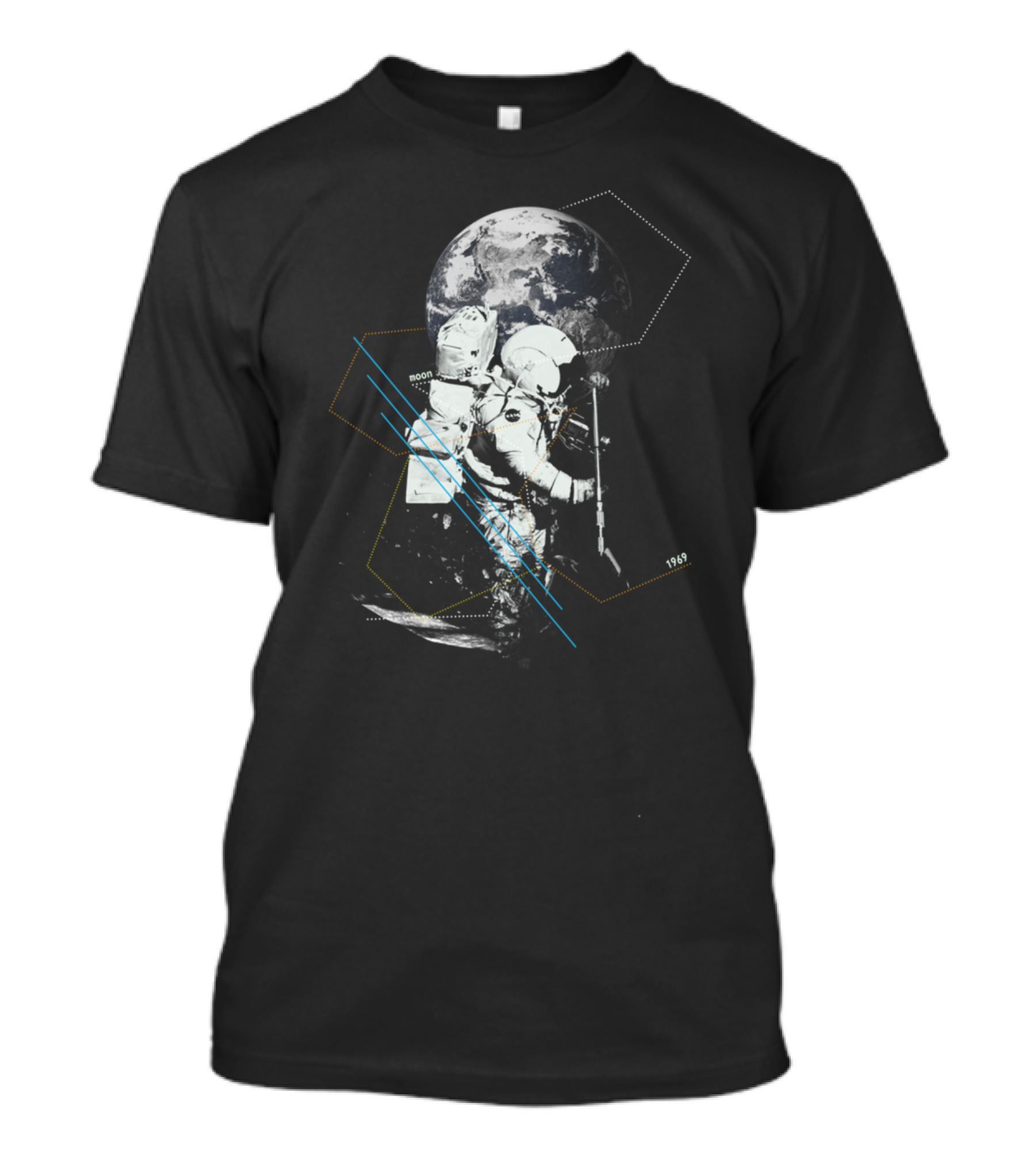 Moon Landing 1969 Astronaut And Earth T-Shirt
