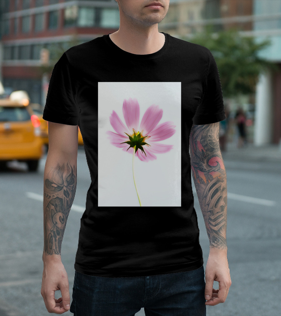 Shades Of Summer By Bl Pink Flower T-Shirt