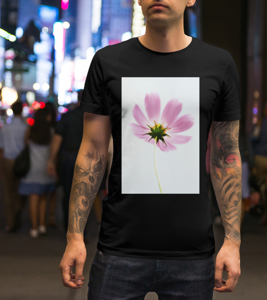 Shades Of Summer By Bl Pink Flower T-Shirt
