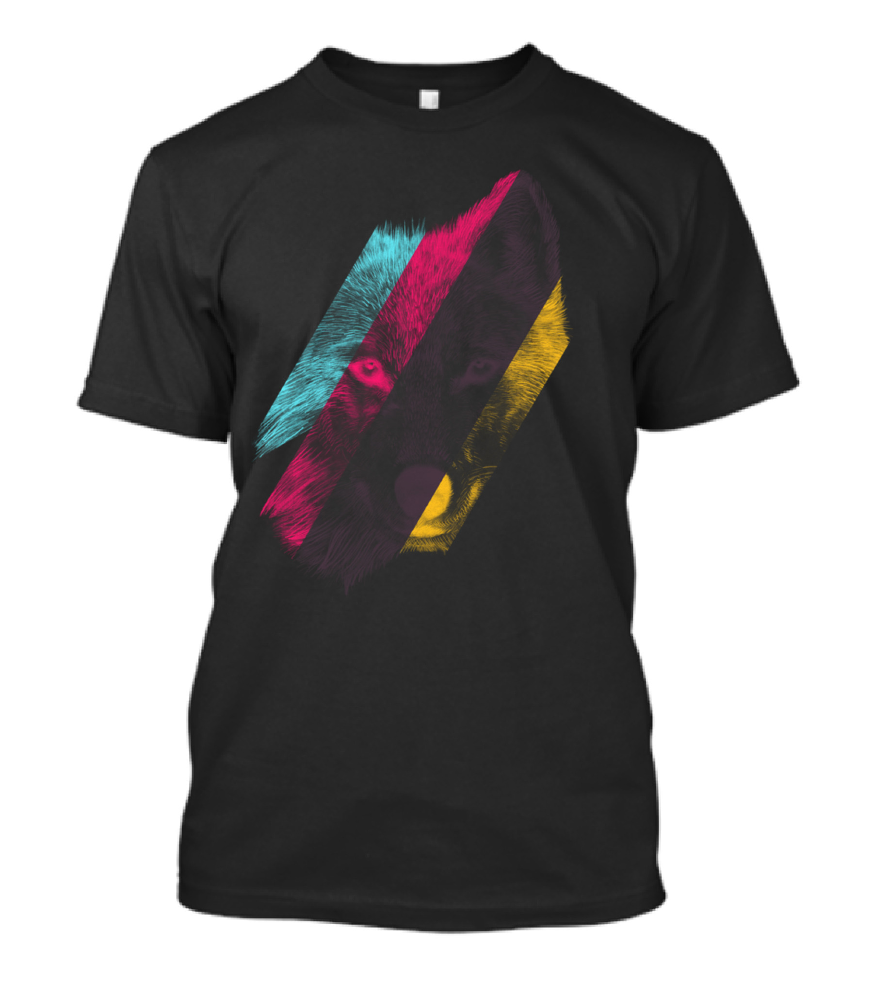 Wild Vibrant Wolf Stripes T-Shirt