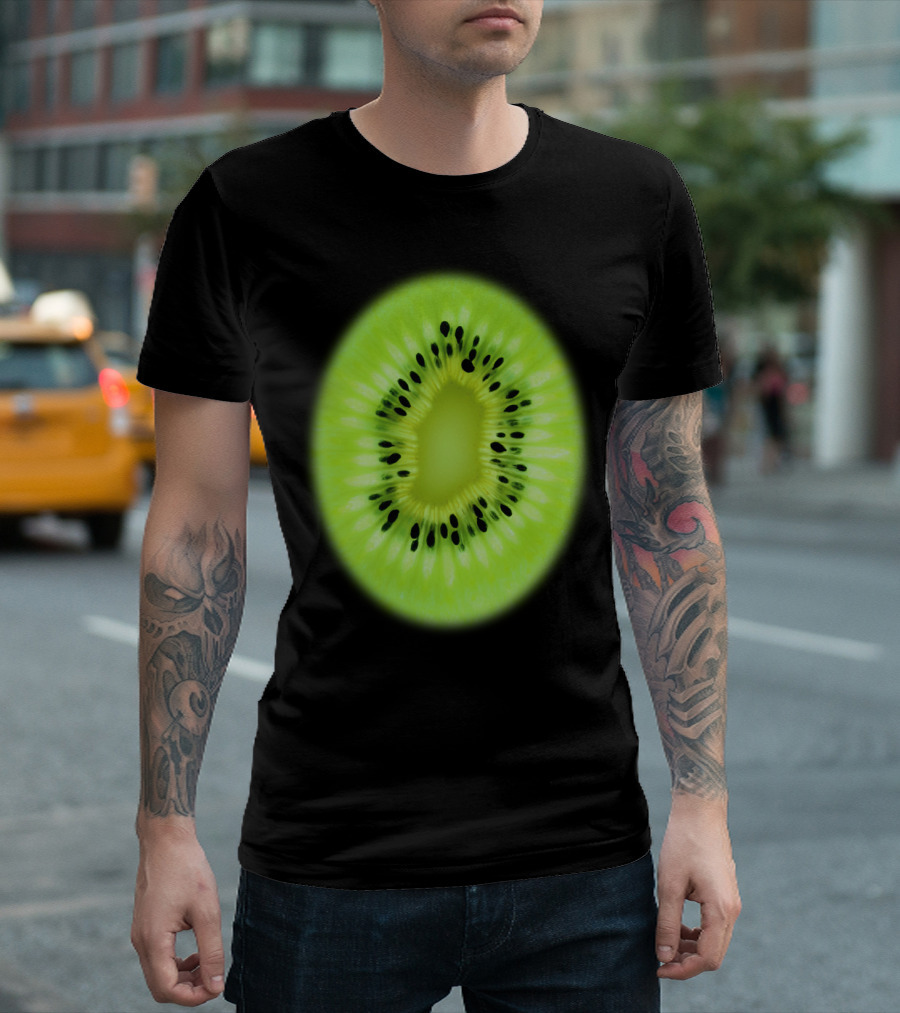 Kiwi Fruit Slice Close-Up T-Shirt