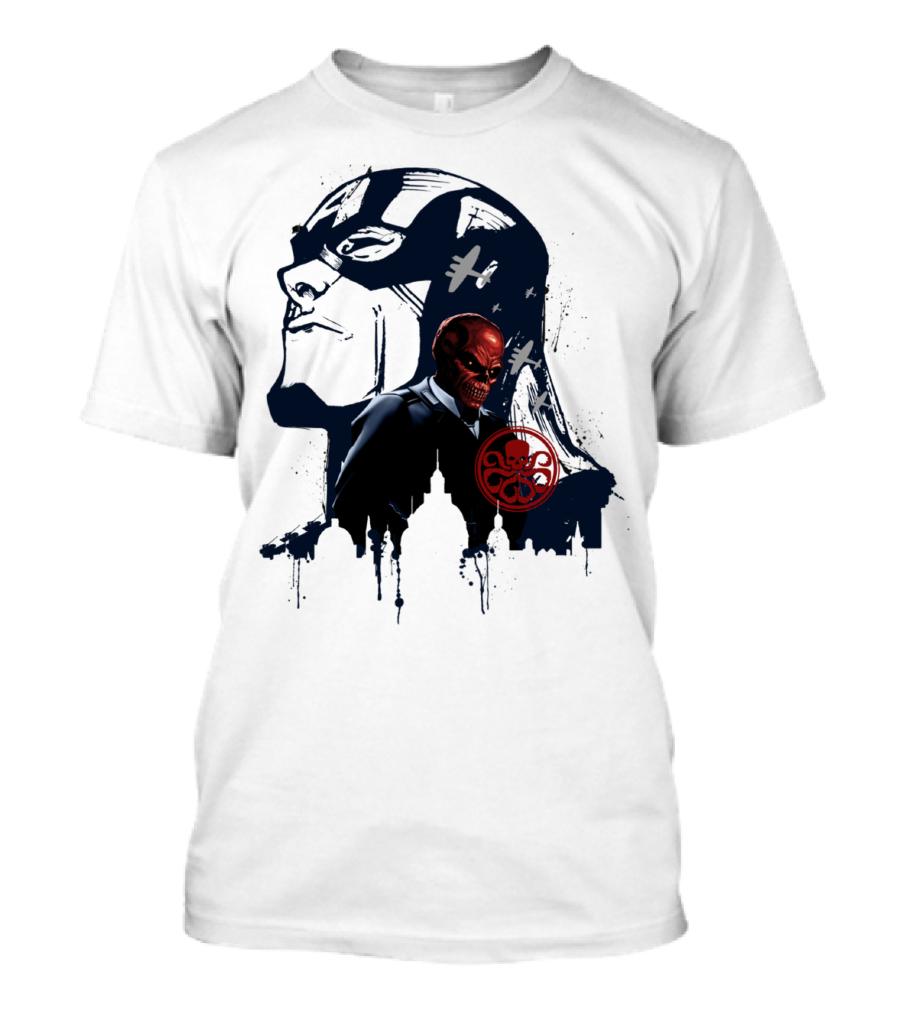 Red Skull Captain America Hydra Planes Showdown T-Shirt