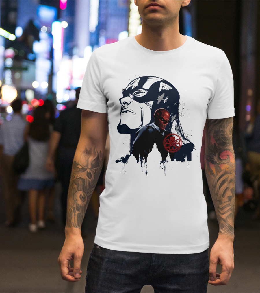 Red Skull Captain America Hydra Planes Showdown T-Shirt