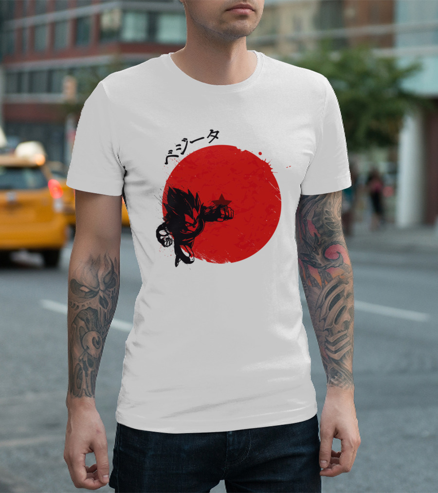 Red Sun Vegeta Saiyan Warrior T-Shirt