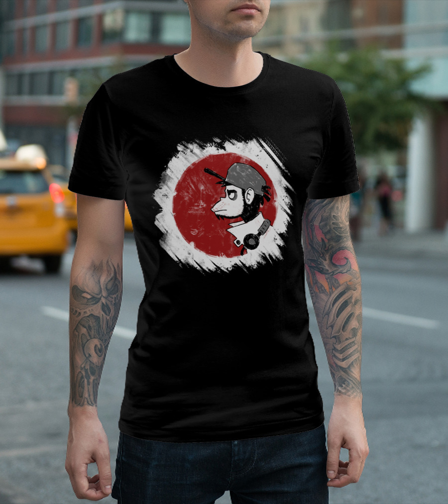 Red Sun Samurai Monkey T-Shirt