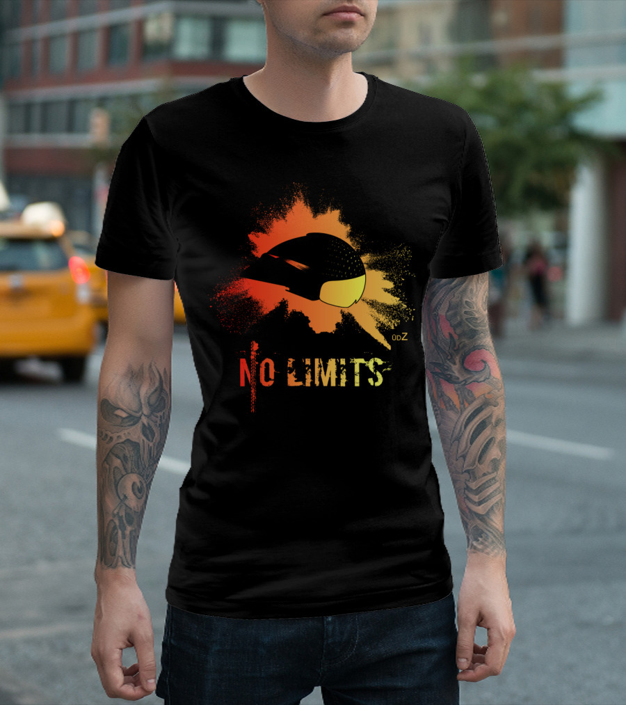 No Limits Fire Helmet Splatter T-Shirt