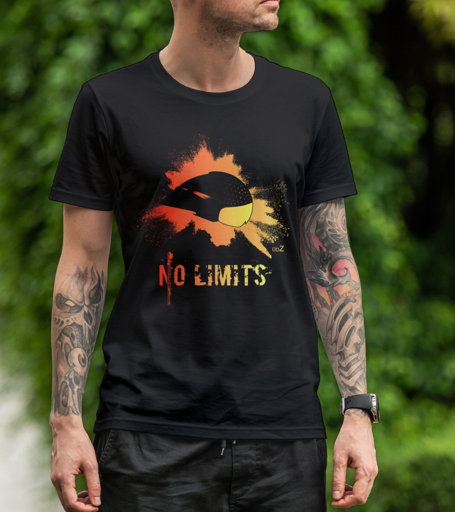 No Limits Fire Helmet Splatter T-Shirt