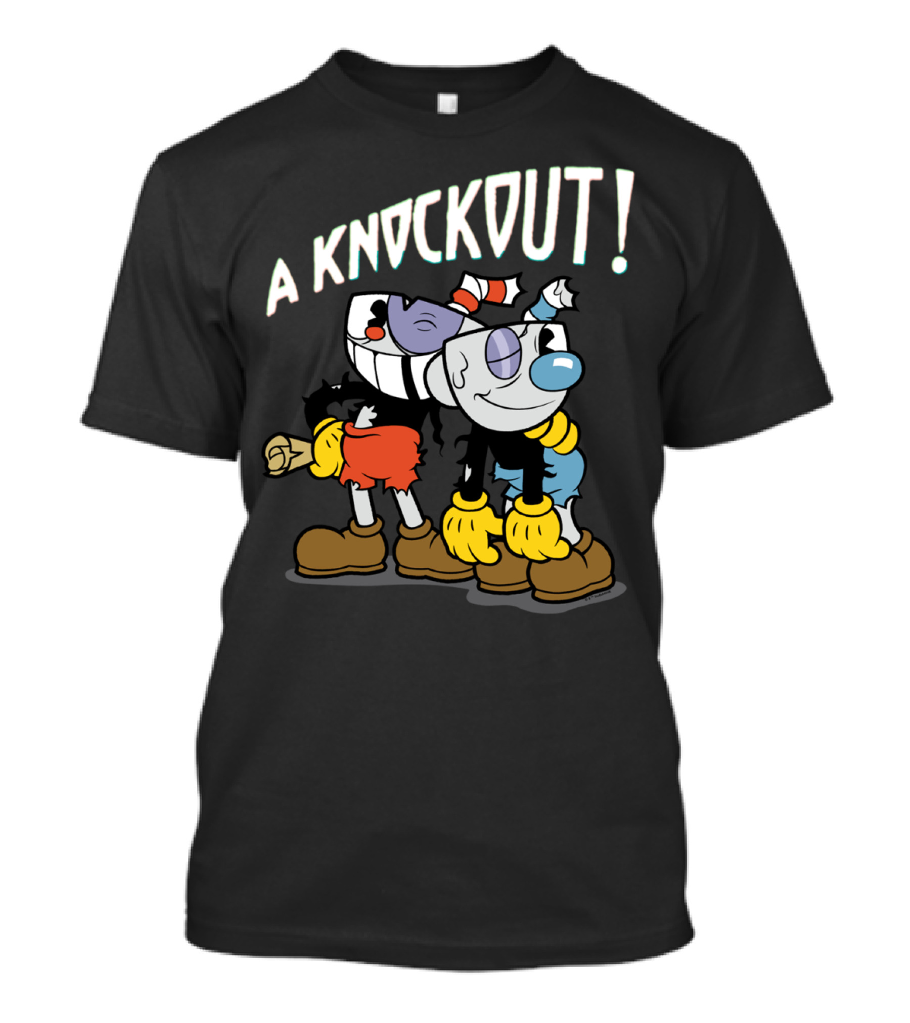 A Knockout Cuphead And Mugman T-Shirt