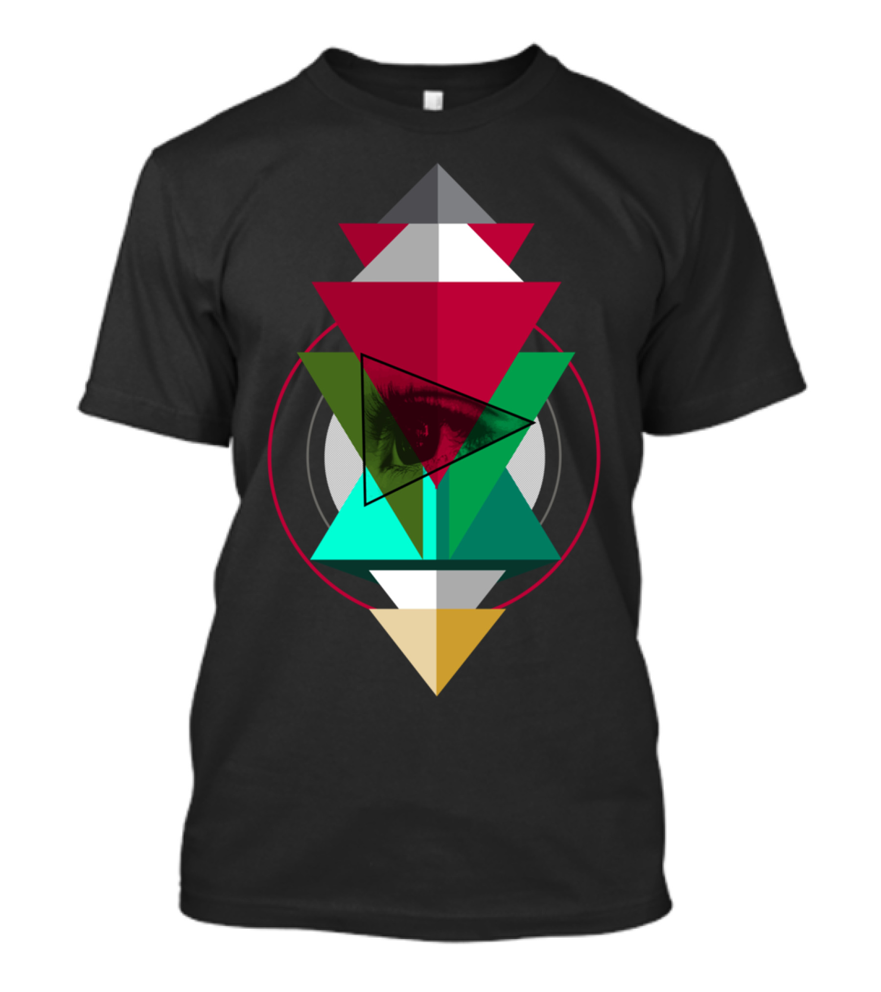 Outside Looking In Eye Pyramid Triangle Geometric T-Shirt