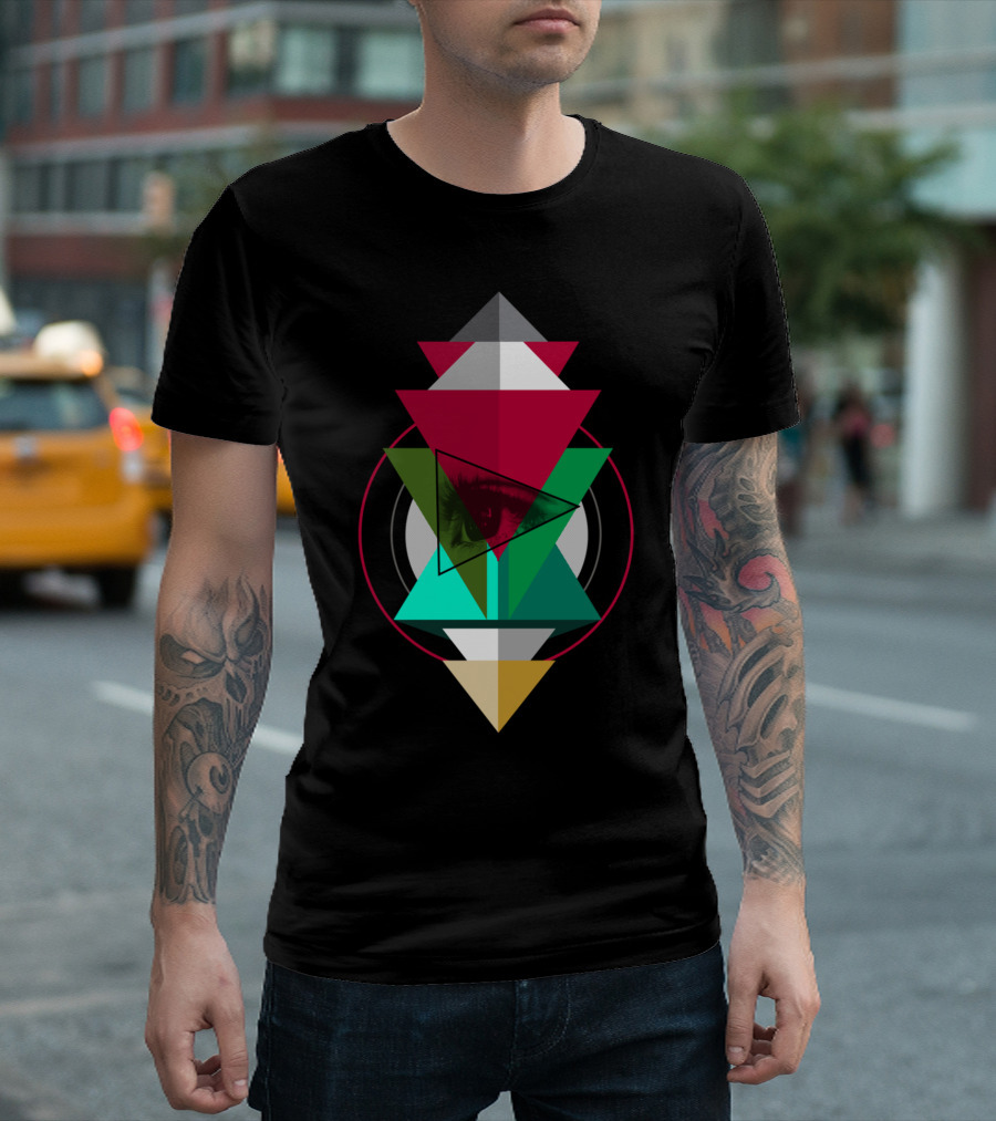 Outside Looking In Eye Pyramid Triangle Geometric T-Shirt