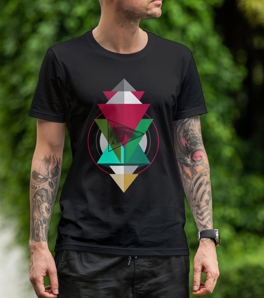Outside Looking In Eye Pyramid Triangle Geometric T-Shirt
