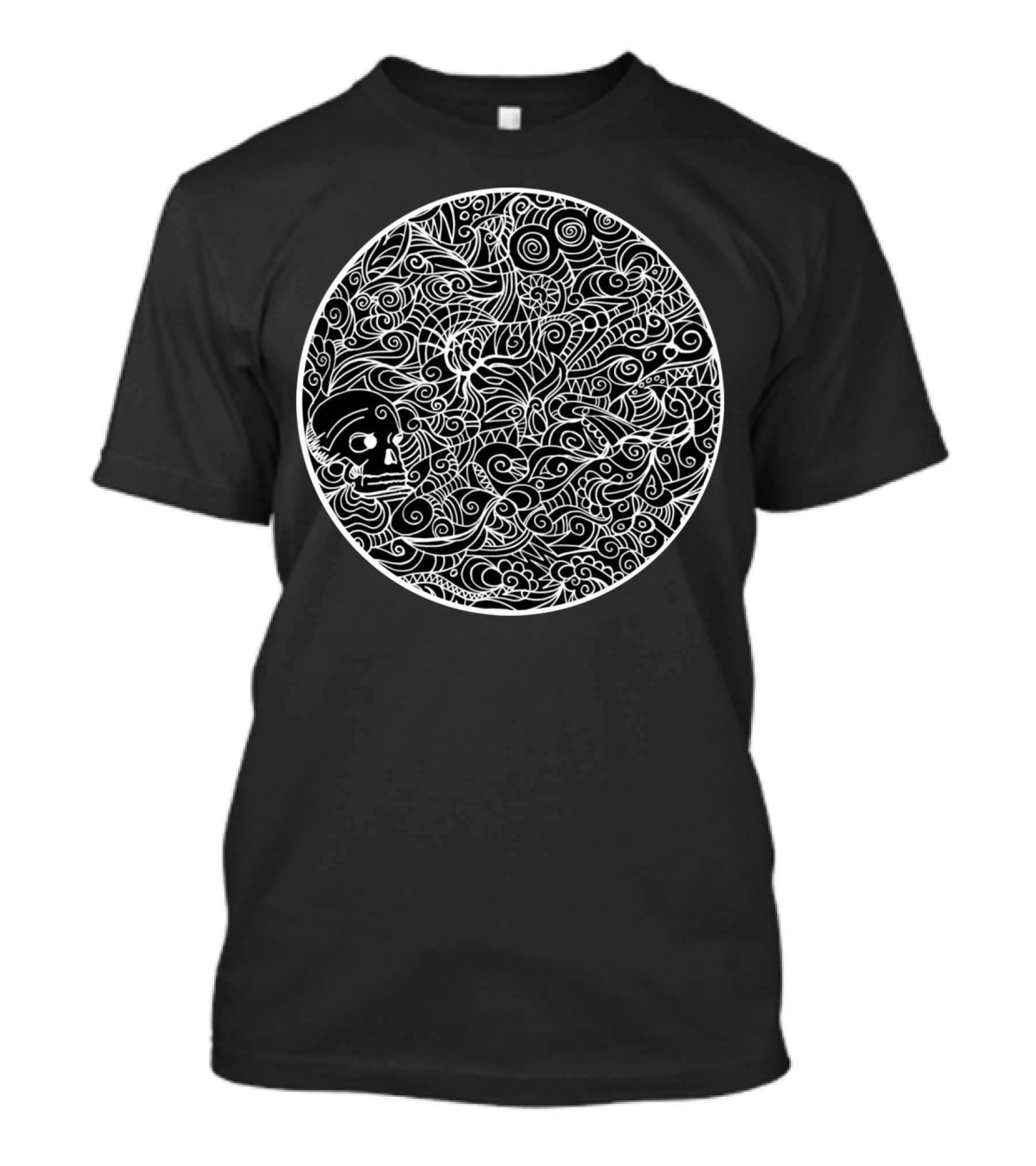 Memento Moriarty Intricate Skull And Swirl T-Shirt