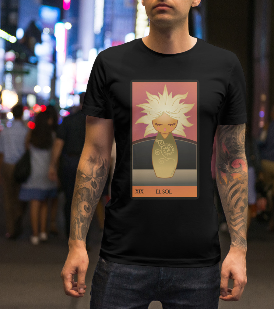 XIX El Sol Kokeshi Sun Tarot Card T-Shirt