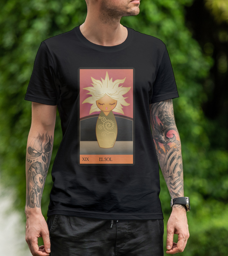 XIX El Sol Kokeshi Sun Tarot Card T-Shirt