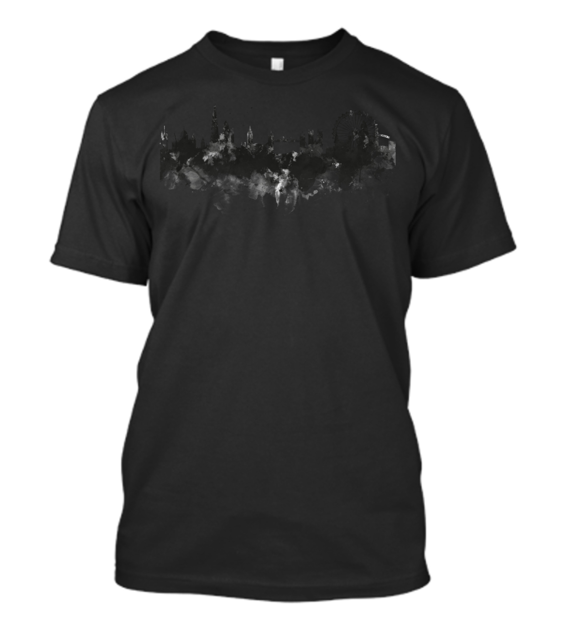 London Skyline Big Ben London Eye Dark T-Shirt