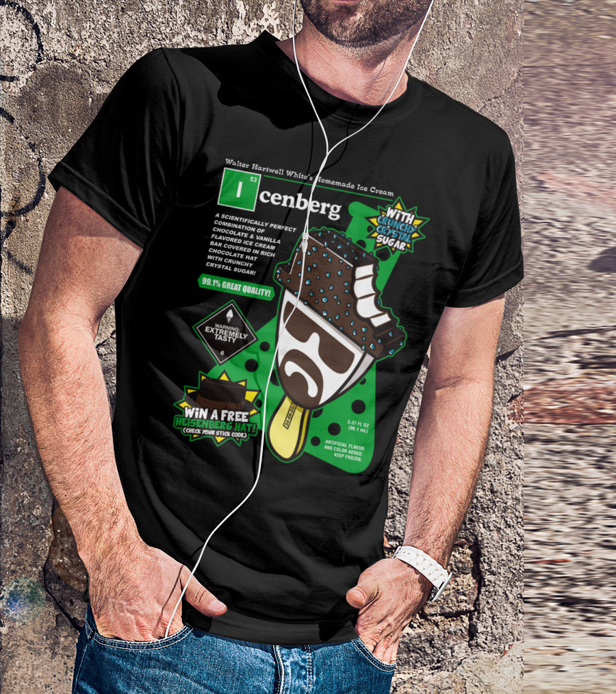 Walter Hartwell White’s Homemade Ice Cream Icenberg With Crunchy Crystal Sugar 99.1% Great Quality Warning Extremely Tasty Win A Free Heisenberg Hat T-Shirt