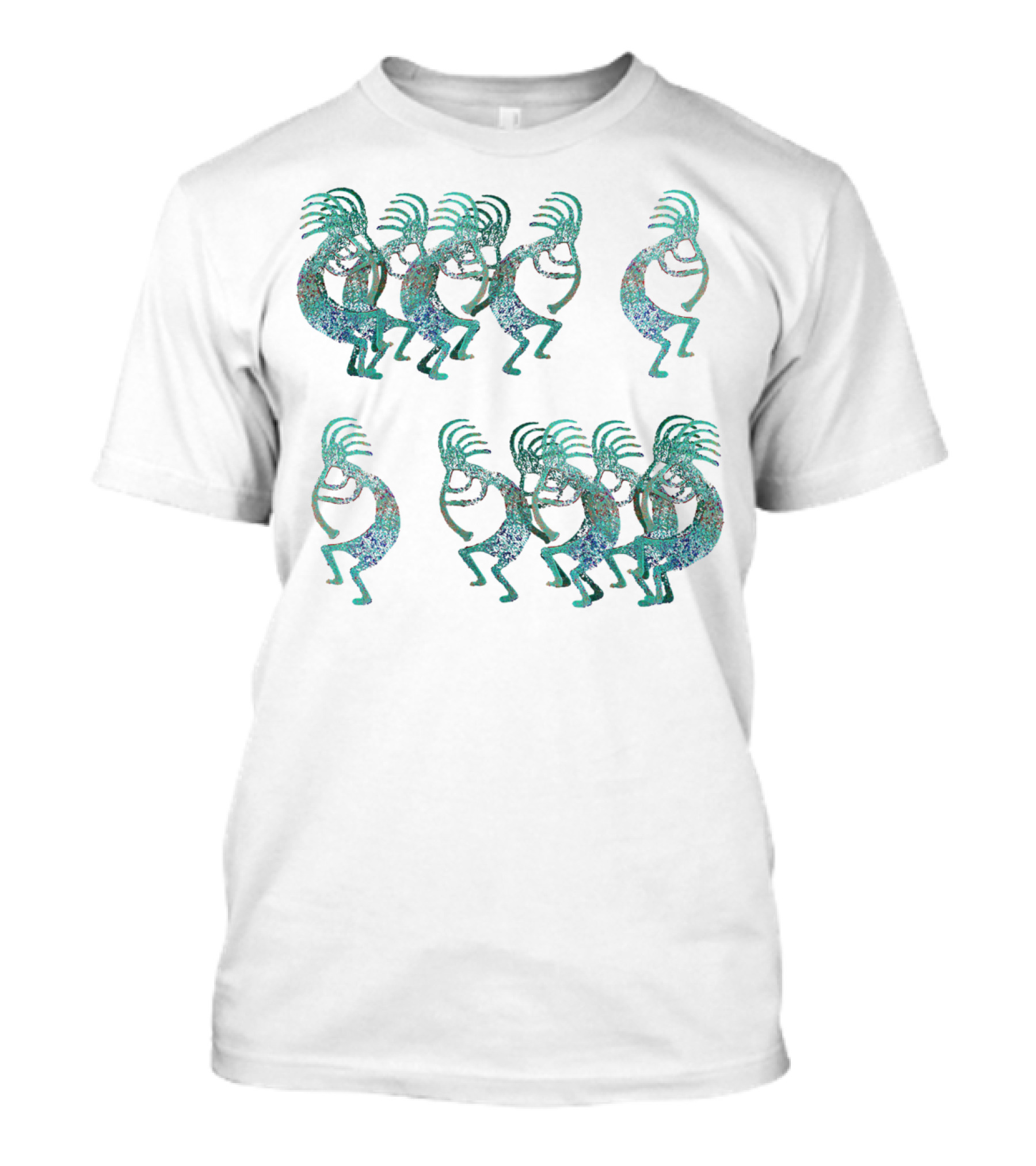Kokopelli Dance Pattern With Repeating Figures T-Shirt