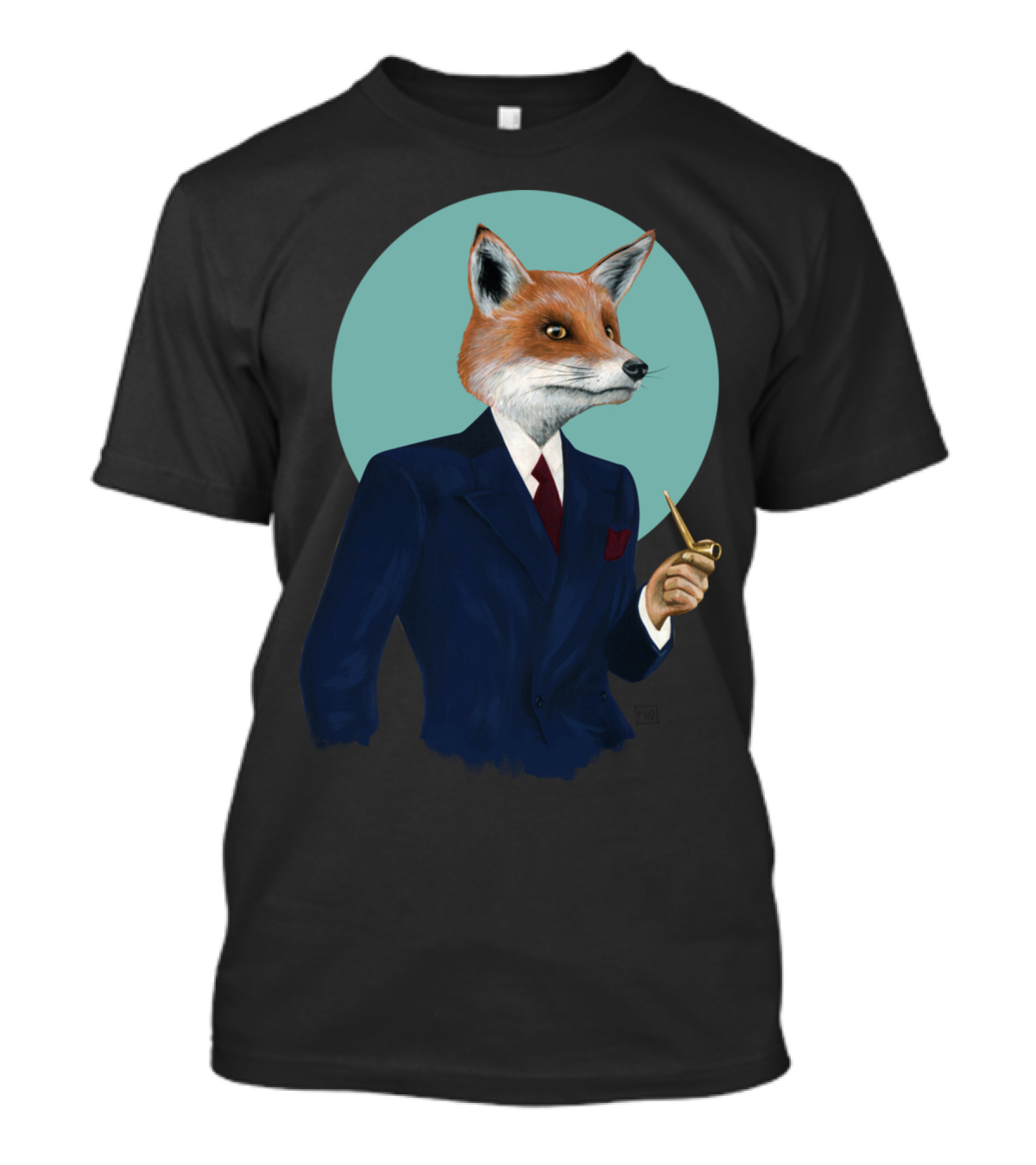 Mr Fox Dapper Suit Smoking Pipe T-Shirt