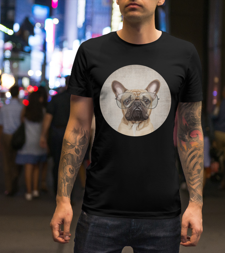 Mr French Bulldog Glasses T-Shirt