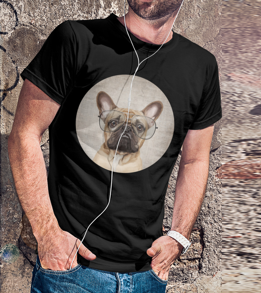 Mr French Bulldog Glasses T-Shirt