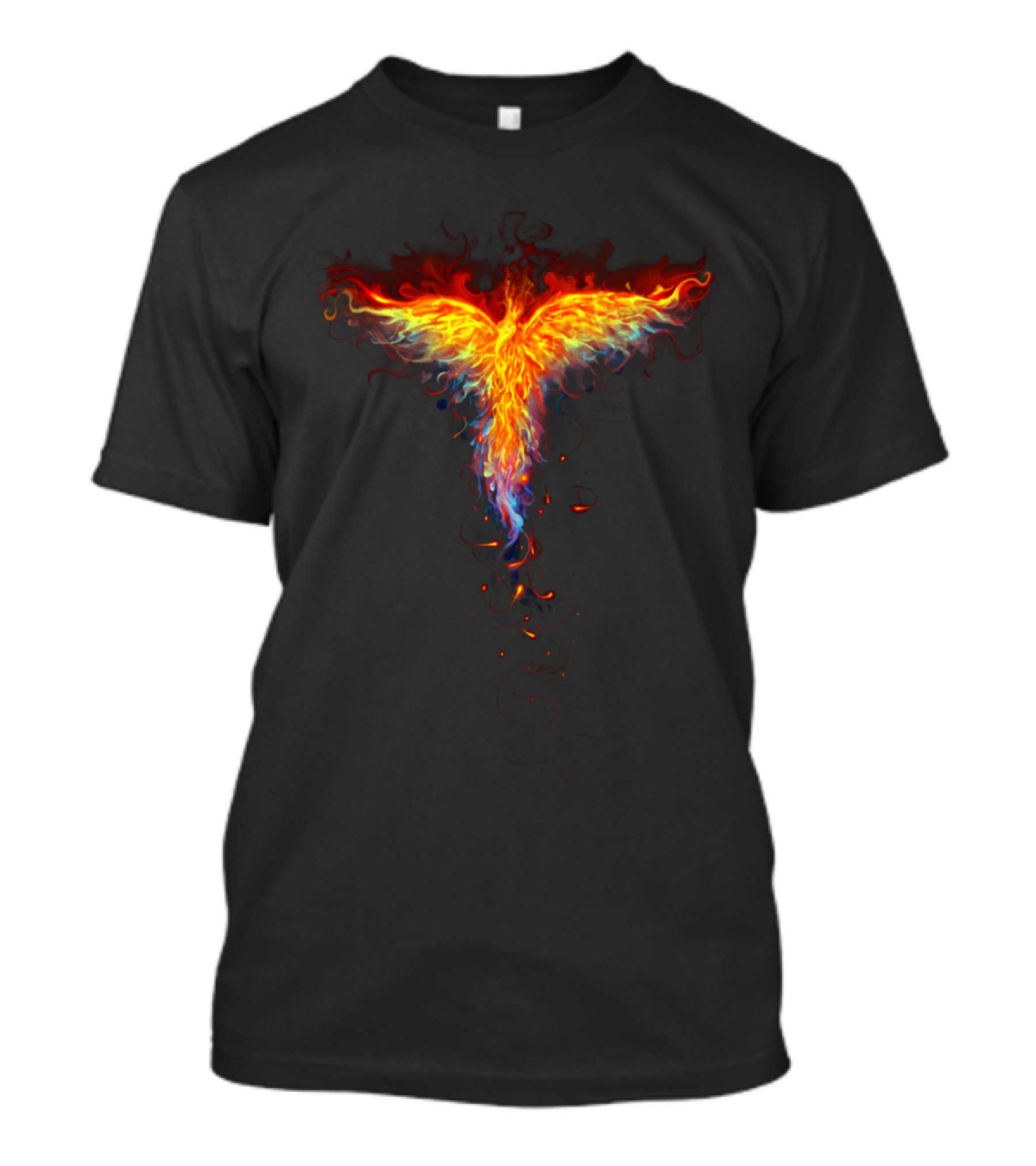 Fire Phoenix Fiery Bird Symbol In Flames T-Shirt