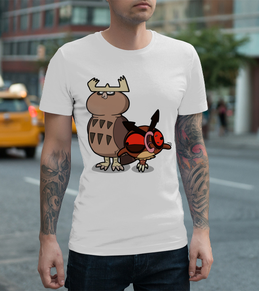 Owl Mess You Up Hoothoot And Angry Pokémon Fusion T-Shirt
