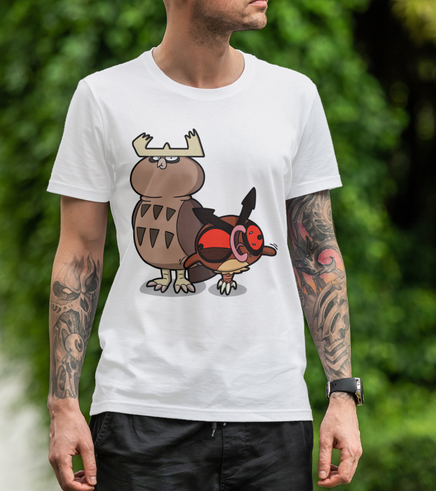 Owl Mess You Up Hoothoot And Angry Pokémon Fusion T-Shirt