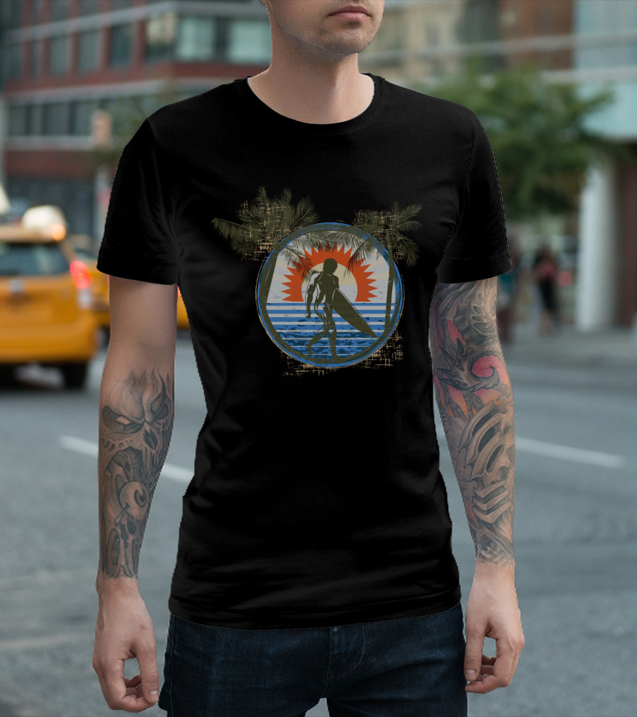 Surf Summer Sun Palm Trees Beach Life T-Shirt