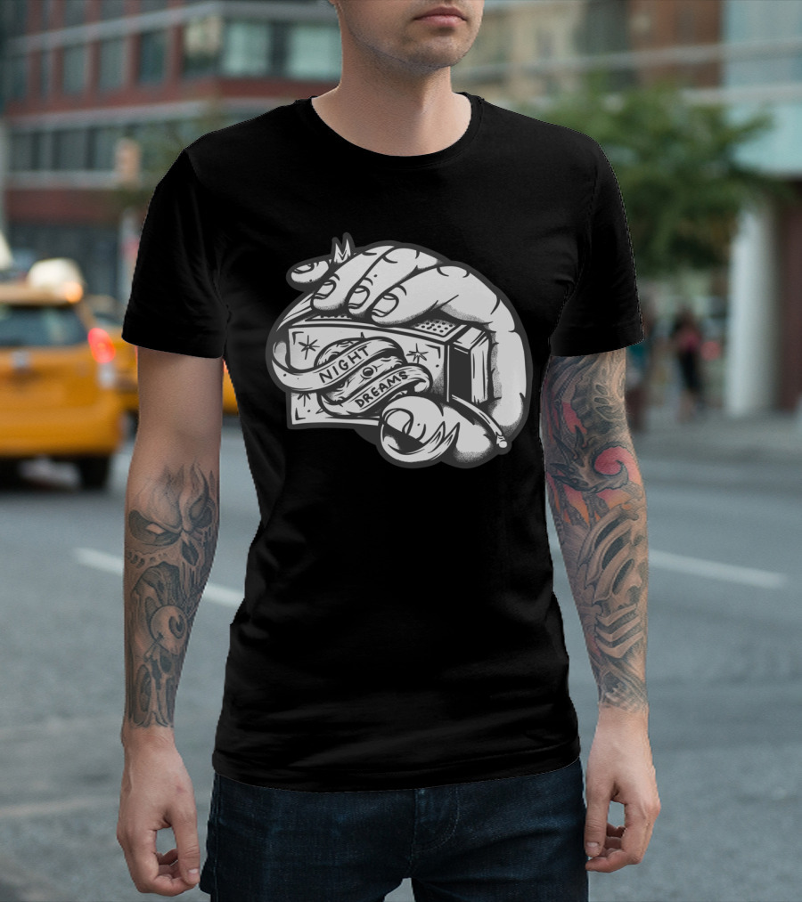 Night Dreams Swirling Matchbox Hand T-Shirt