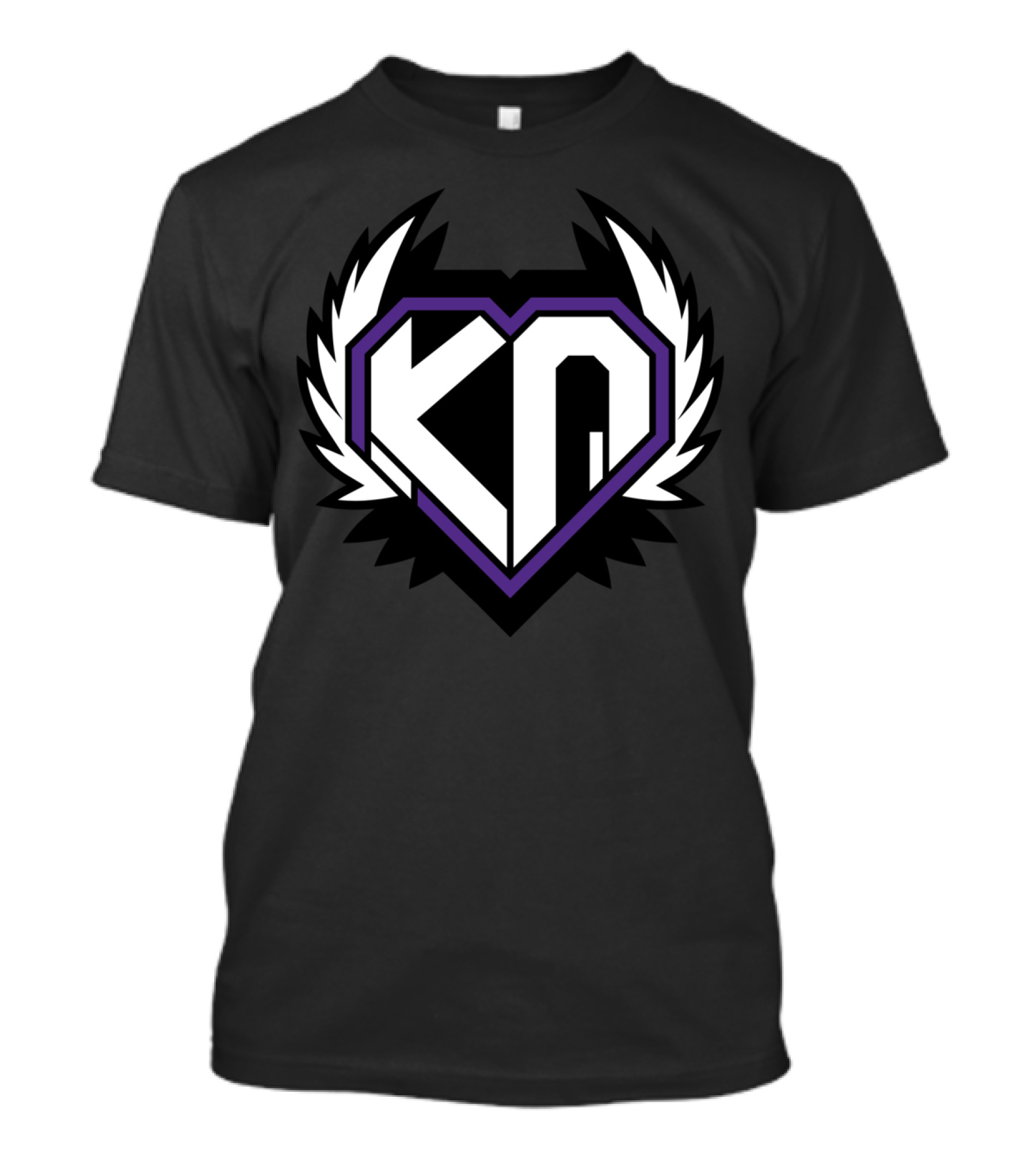 KP Heart Wings Black Beanie T-Shirt