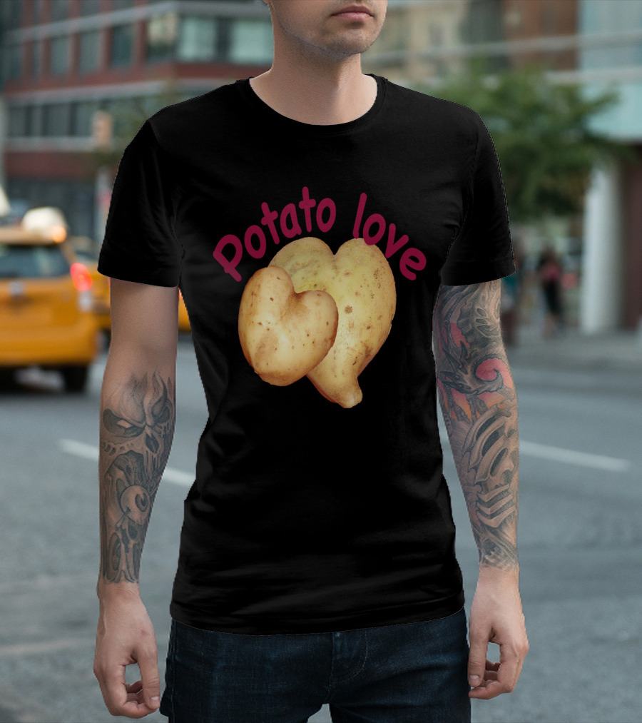 Potato Love Heart-Shaped Potatoes T-Shirt