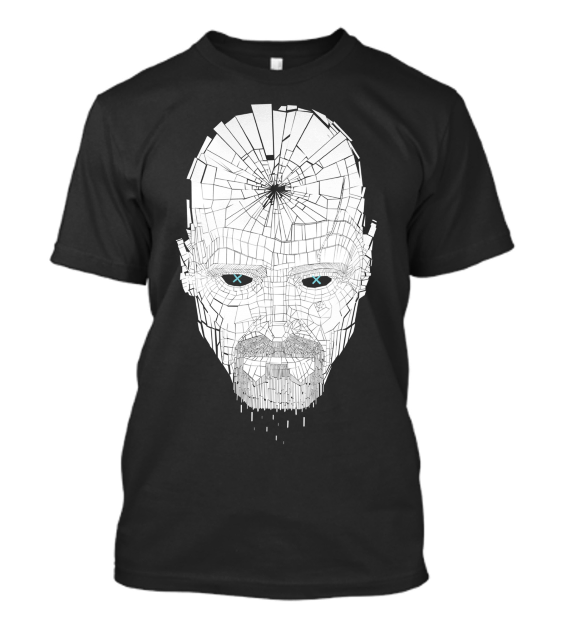 Mr White Geometric Mosaic Face T-Shirt
