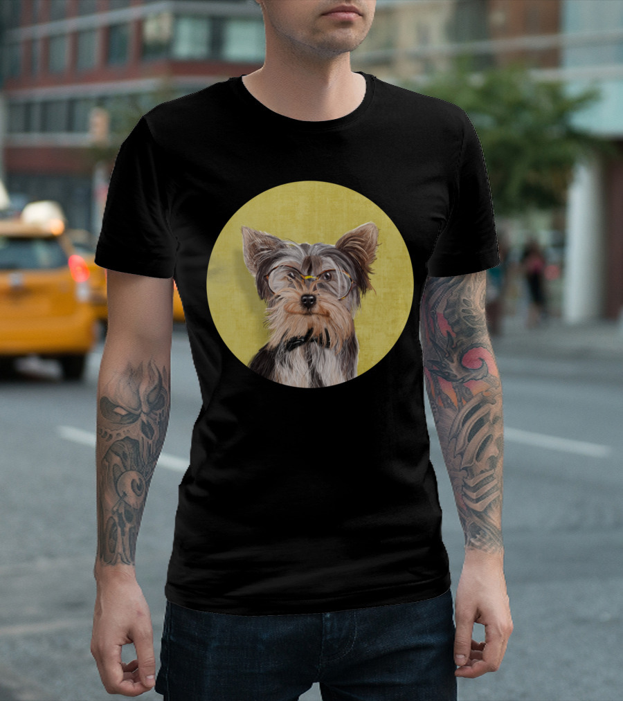 Mr Yorkshire Terrier With Glasses And Bow Tie T-Shirt