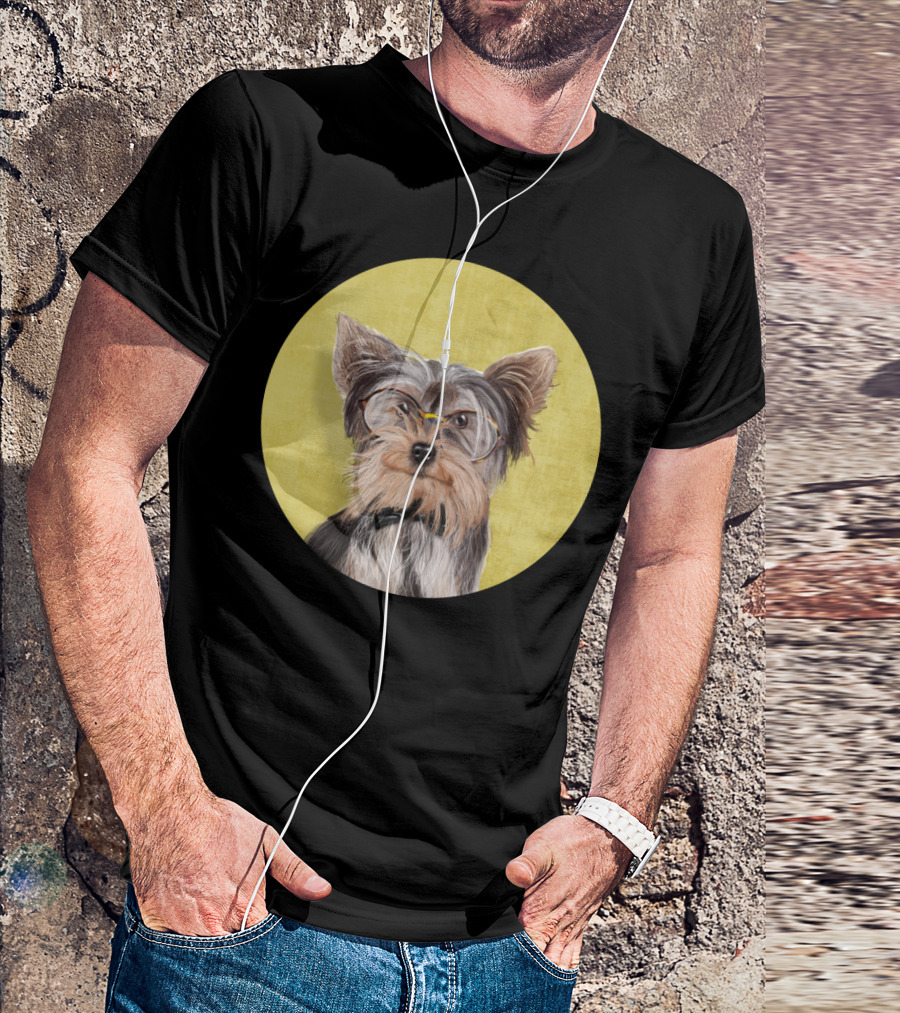 Mr Yorkshire Terrier With Glasses And Bow Tie T-Shirt