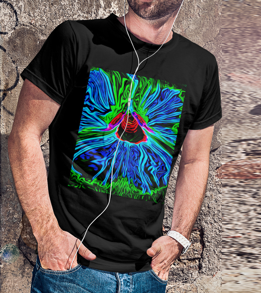 Power Flower Psychedelic Vortex Burst T-Shirt