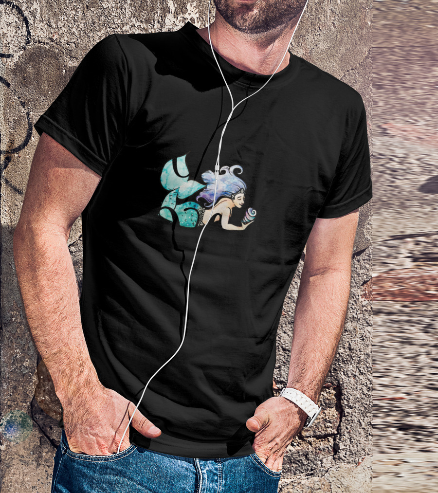 Mermaid Vibes Aqua-Tail Mystic Seashell T-Shirt