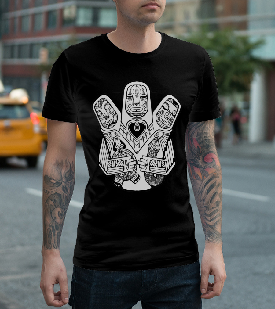Pachamama Andean Symbolism Monochrome T-Shirt