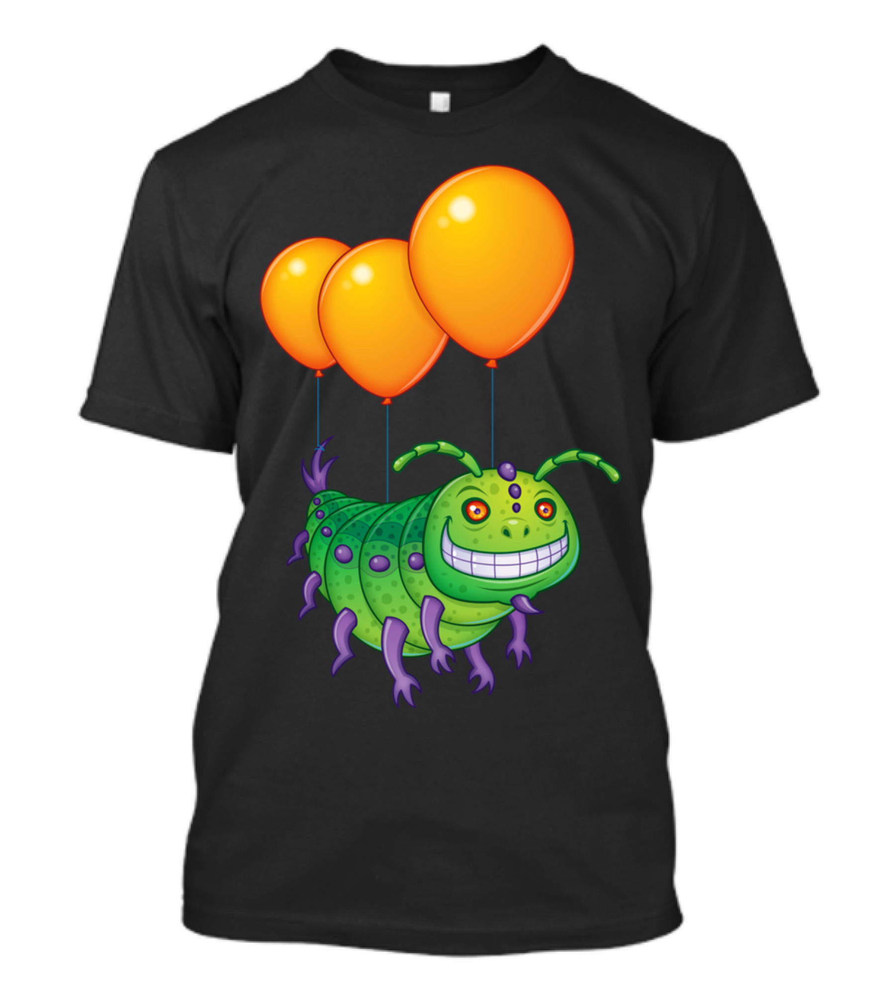Impatient Caterpillar Floating With Balloons T-Shirt