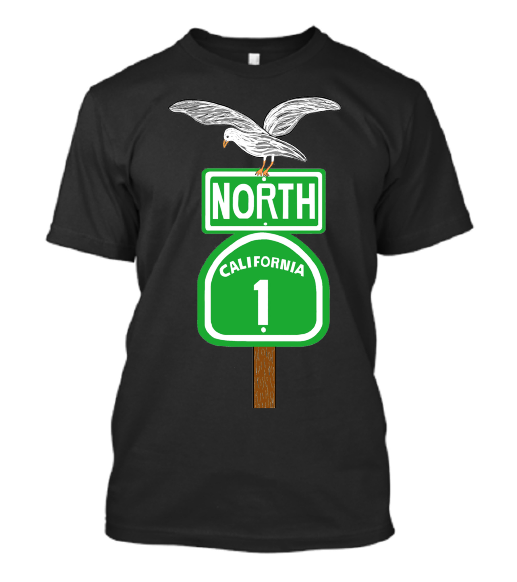 California 1 Pacific Coast Highway North T-Shirt